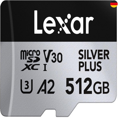 Lexar Silver Plus Micro SD 512GB UHS-I V30 U3 Klasse 10