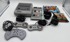 Nintendo SNES Super Console Tested Working All Leads, 3 Controllers, 3 Games