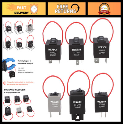Relay Bypass Switch Kit - Amp Loop Fuel Pump Bypass, 6 Relay Tester Pack