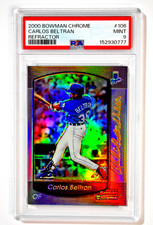 2000 Bowman Chrome #106 Carlos Beltran Refractor #106 PSA 9 Mint HOF Mets Royals