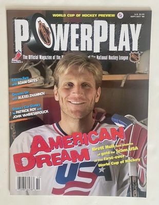 #ad POWERPLAY MAGAZINE 1996 BRETT HULL AMERICAN DREAM USA WORLD CUP HOCKEY PREVIEW $9.99