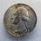 1959-D (Denver) 90% SILVER Washington 25C - Average Condition FREE SHIPPING