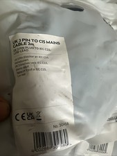 LINDY 30458 2 m Mains UK 3 Pin Plug to Hot Conditioned IEC C15 Power Cable Lead