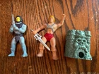Vintage Motu Heman 1980s Eraser And Pencil Sharpner