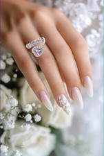 Art Deco Style Amethyst Cocktail Engagement Wedding Ring Sterling Silver 925 SZ8