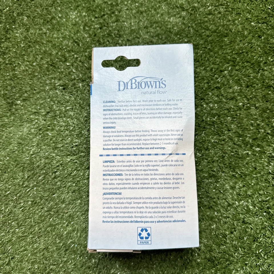 Pezón biberón anticólicos Dr Brown's paquete de 6 pezones de flujo prematuro estrecho nuevo en paquete Foto 2 de 2