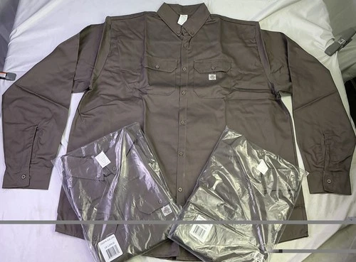 UR Shield Men's Welding Fire Resistant Button Up Shirt-Grey-Size: 2XL (3-Pack) - product listing photo
