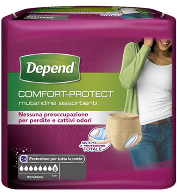 Depend Pants Women Comfort-Protect Size L 9 Units