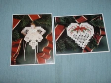 Lot of 2 Cross N Patch Heart Angel Cross Stitch Hardanger Pattern Emie Bishop