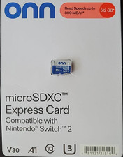 Onn 512GB Micro SD Express Card Nintendo Switch 2 Sealed
