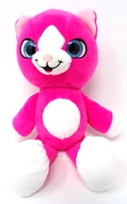 Kipp Brothers Plush Cat Kitten Pink Blue Glitter Eyes Soft Plush 10"