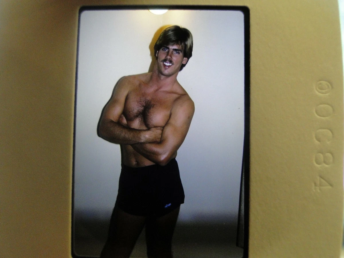 VINTAGE 35MM SLIDE MALE GAY INTEREST BEEFCAKE MUSCLE SEMI NUDE HOT BUFF FK@  | eBay