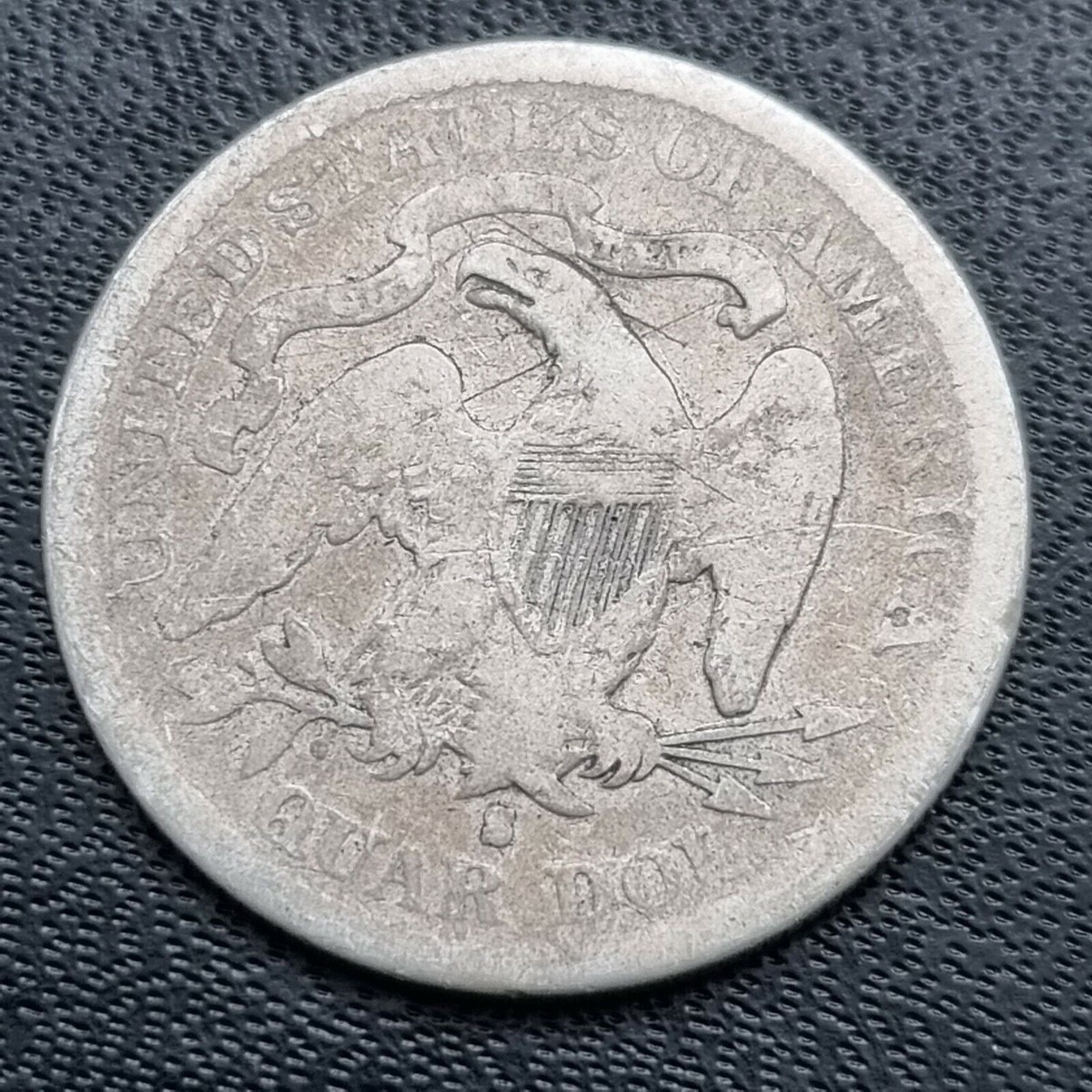 1877 S Seated Liberty Quarter 25c Circulated #41102 | eBay