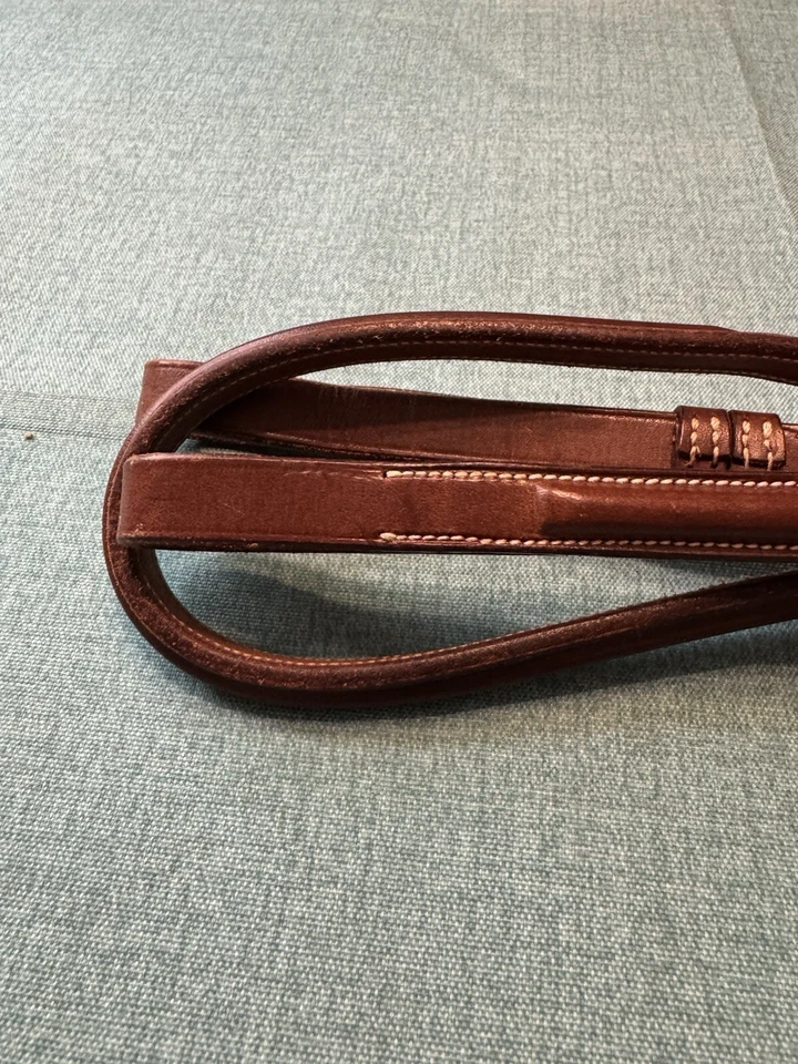 New Cob size No Brand Standing Martingale Chestnut Leather Square Raised - Image 2 of 4