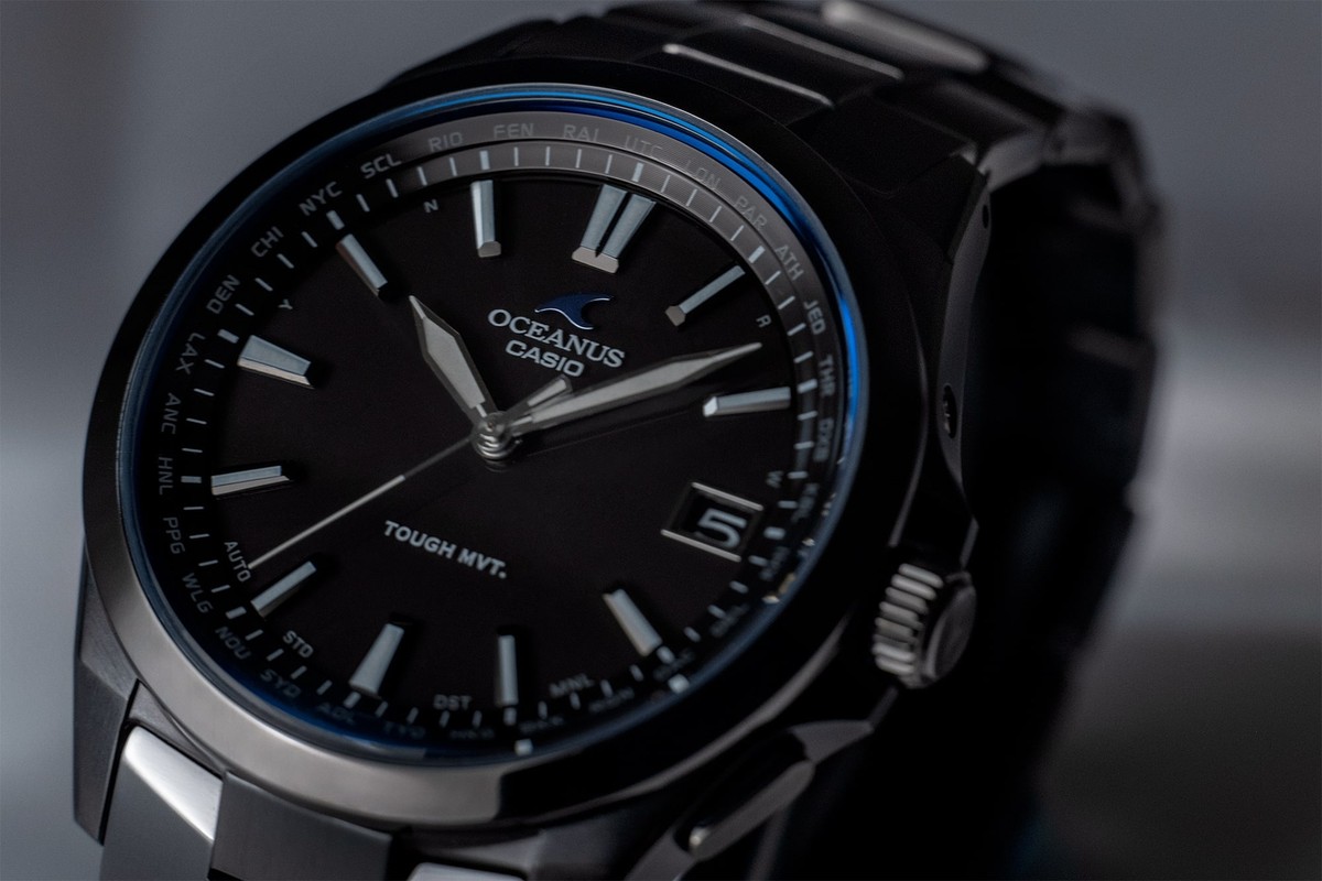 CASIO OCEANUS OCW-S100B-1AJF Titanium Radio Solar Watch Black 41.5