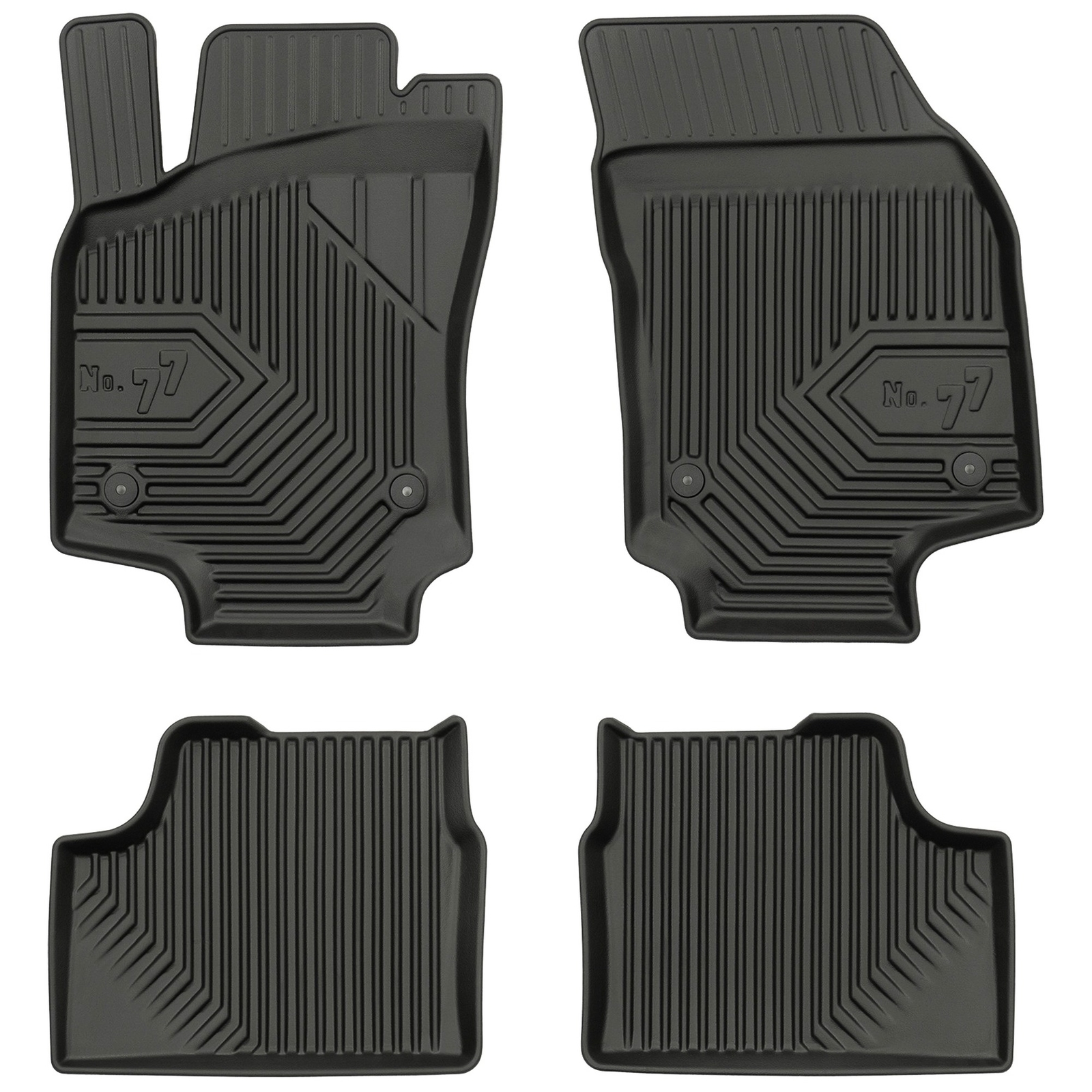 Tapis de sol TPE Frogum No.77 imperméable avec rebords 3D pour Opel Astra H