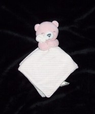 FLAW Carters Just One You Pink White Stripe Bear Baby Blanket 67389 Target Lovey