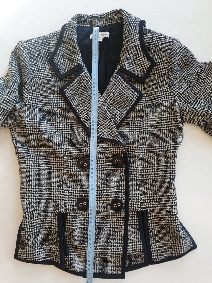 Ann Fontain Blazer Wool Wolle 38 M S Sharp Cut - Bild 3 von 4