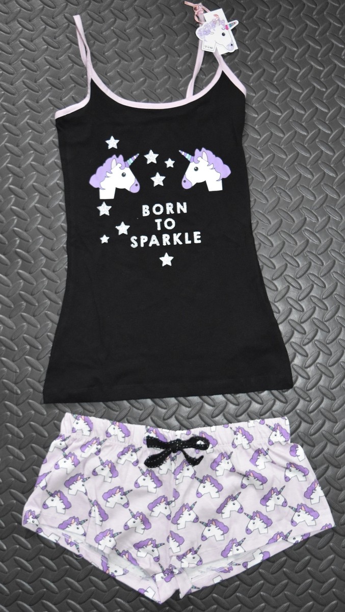 Pj Sets Unicorn Pyjamas Primark UNICORN PRIMARK Vest Shorts EMOJI