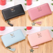 Women's Leather Wristlet Wallet Multi Card Holder Phone Bag Fashion Clutch Purse