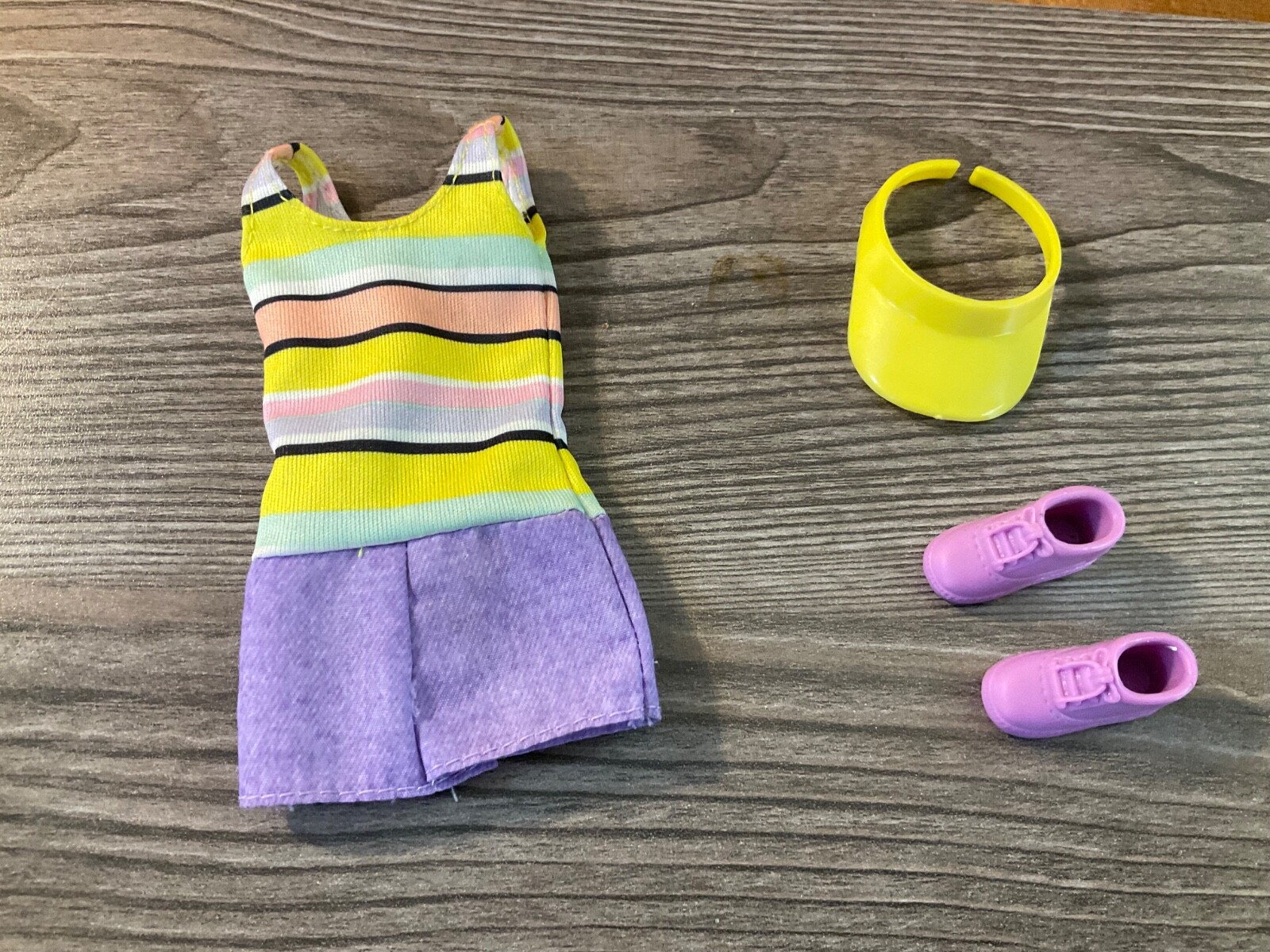 Mattel Barbie Doll Clothes  Romper Top Shirt Shorts  Shoes Outfit Set Lot