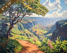 Hawaii with Waimea Canyon oil painting 8x10 Print 9.33.51AM 8.47.39PM