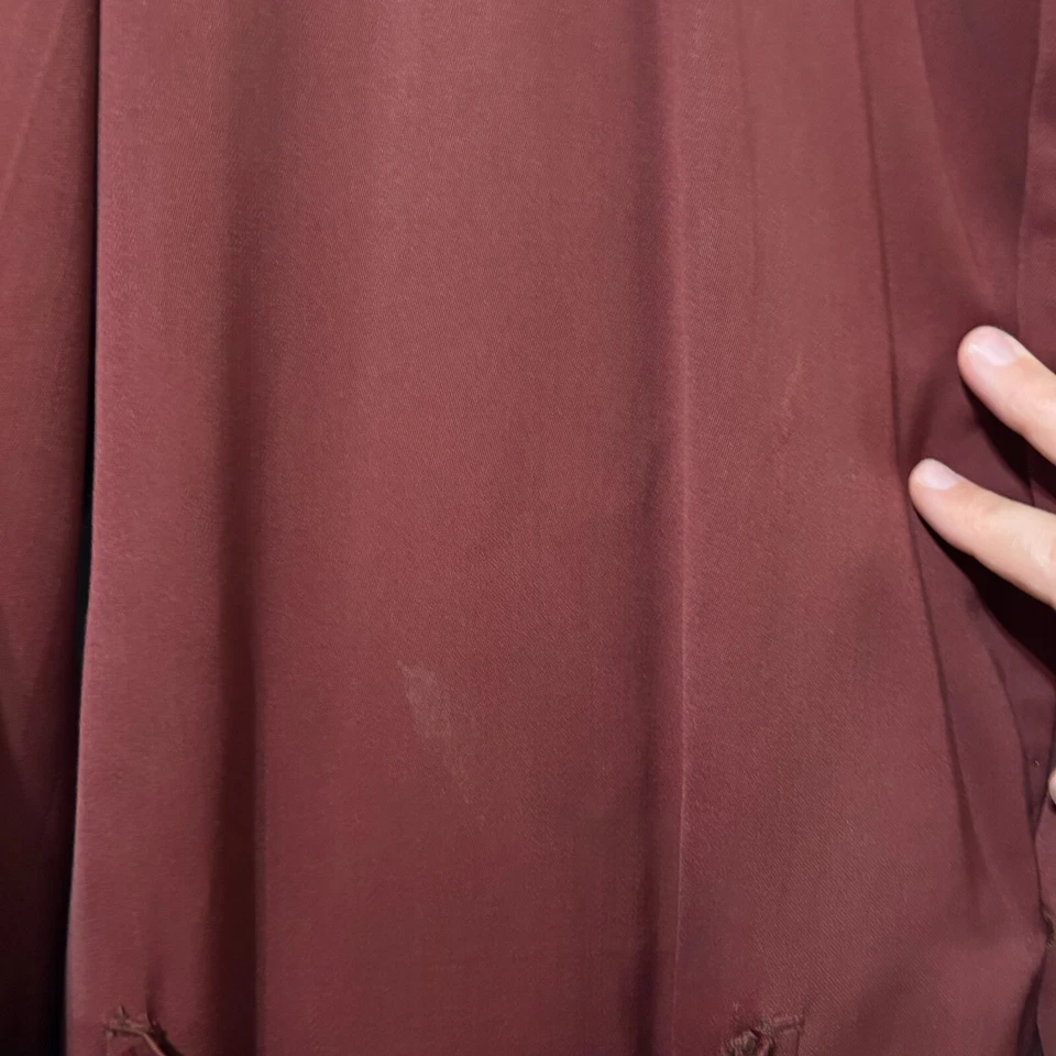 Chaqueta De Colección Años 50 Para Hombres Grande Rayón Gabardina Hollywood Medio Cinturón Rockabilly VLV Foto 3 de 4