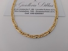 COLLANA In ORO GIALLO 18 Karati 750% Uomo Donna COLLIER Catena Lucida Girocollo