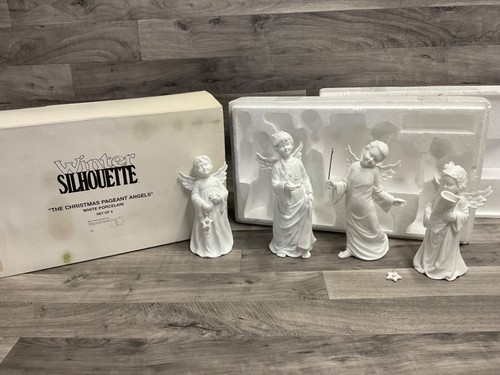 Department 56 Winter Silhouette The Christmas Pageant Engel 4er Set mit Box