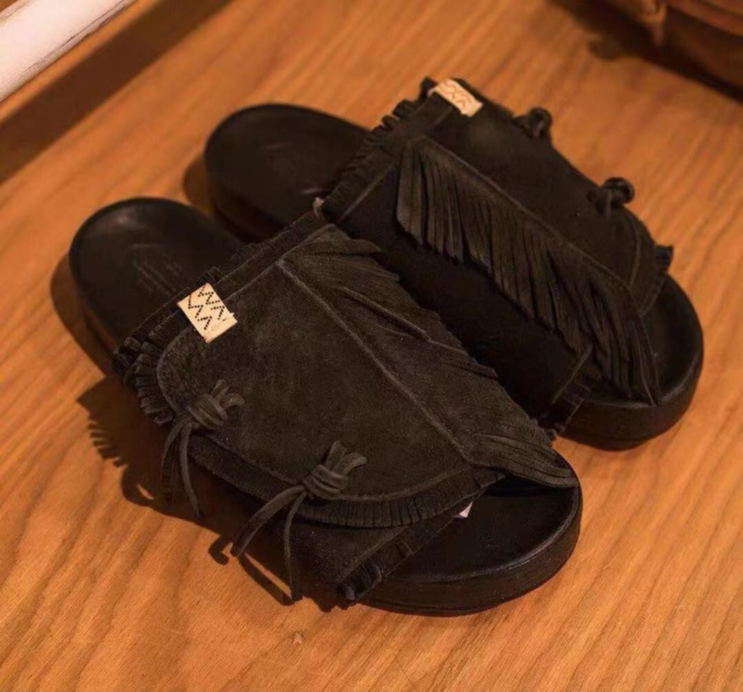 VISVIM Vizvim CHRISTO SHAMAN-FOLK black sandals 27cmUS9 size VISVIM Vizvim CHRISTO SHAMAN-FOLK black sandals 27cmUS9 size