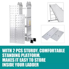 3.5M/4.7M/5.7M 14 IN 1 Combination Folding Work Platform Ladder Multi Purpose UK