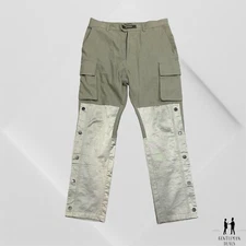 BONELESS Tactical Cargo Pants Unisex Buttoned Pants Size L 30-33 x 30 green