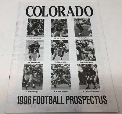 University of Colorado Buffaloes CU Buffs Football Prospectus Program ...