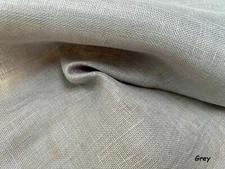 Extra Wide See-Through Linen Fabric Soft Curtains Clothes 118" wide Plain GREY