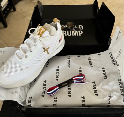 Donald J Trump POTUS 45 Sneakers Authentic NEW M 11 W 12.5  display picture 2