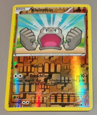 Kleinstein # 43/83 Common Reverse Holo Generationen 2016 Pokemon N.Mint to Mint
