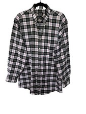 Jos A Bank Travelers Collection Plaid Cotton Button Down Long Sleeve Shirt Large