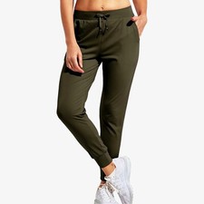 39048 Women's Jogger Sweatpants Workout Running Elastic Waist with Side Pockets