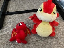 Neopets Plush Red Dragon Lot Shoyru 7" inch Scorchio 13" inch