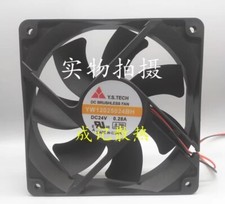 Y.S.TECH YW12025024BH 12025 DC24V 0.28A 12CM 2-Wire Cooling Fan