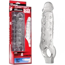 Size Matters Clearly Ample Clear Male Penis Extender Sleeve by XR Brands