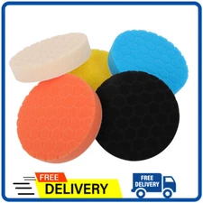 5PCS 6" Car Buffing Pads Polishing for Drill Sponge Kit Waxing Foam Polisher