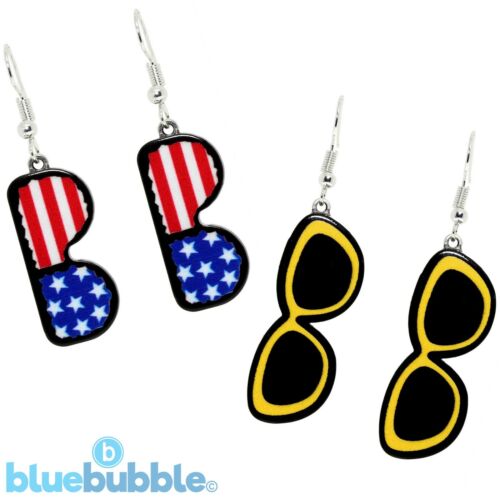 bluebubble COOL SUMMER Shades Drop Earrings Cute Retro Funky Fun Novelty 80s 90s - Picture 1 of 5