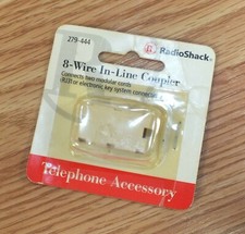 Genuine Radio Shack 279-444 8-Wire In-Line Telephone Coupler  NEW 
