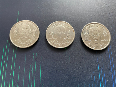 #ad 1998 Official England Squad World Cup Medal Sainsburys Coins 3x Coin Job Lot GBP 5.50