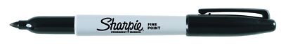 Sharpie Marker Fein Schwarz Rundspitze farbstoffbasierte Tinte - 0.9 mm, 1 Stift