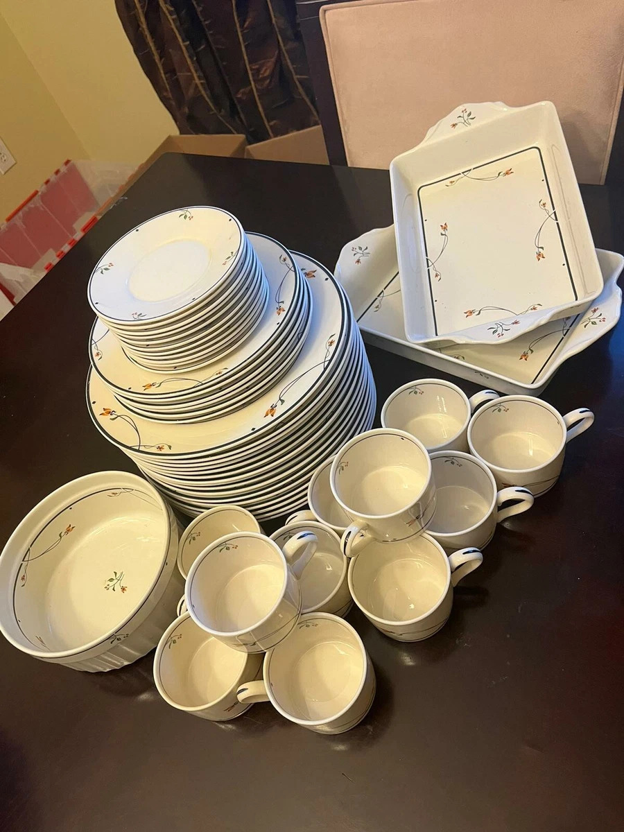 55 Piece Gorham Ariana Town Country Dinnerware Set eBay