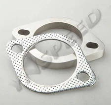 2-Bolt 3" Inch ID 304 Stainless Steel Exhaust Downpipe Flange W/ Gasket Kit