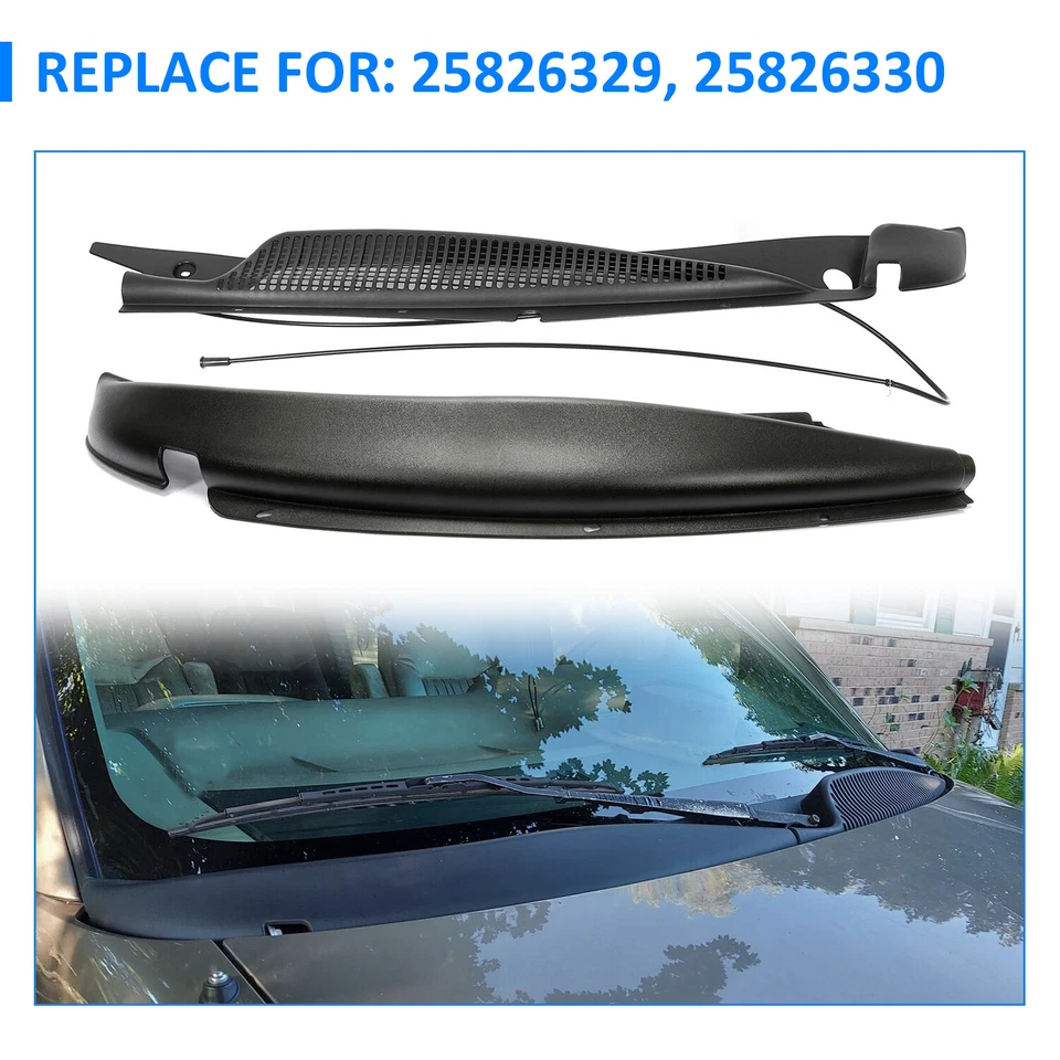 Driver&Passenger Side Windshield Wiper Motor Cowl Cover For 96-17 Chevrolet GMC Foto 3 de 4