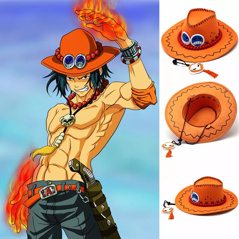 One Piece Portgas D Ace Hats Anime Cosplay Cowboy Cap for Men Women  Children Pirates Cap